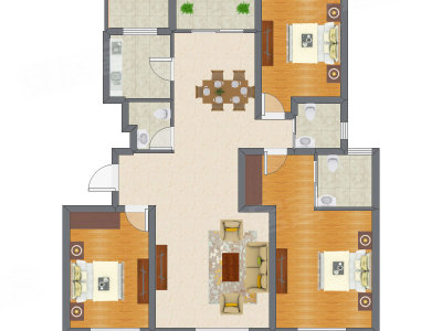 3室2厅 147.42平米