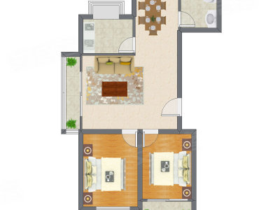 2室2厅 94.60平米