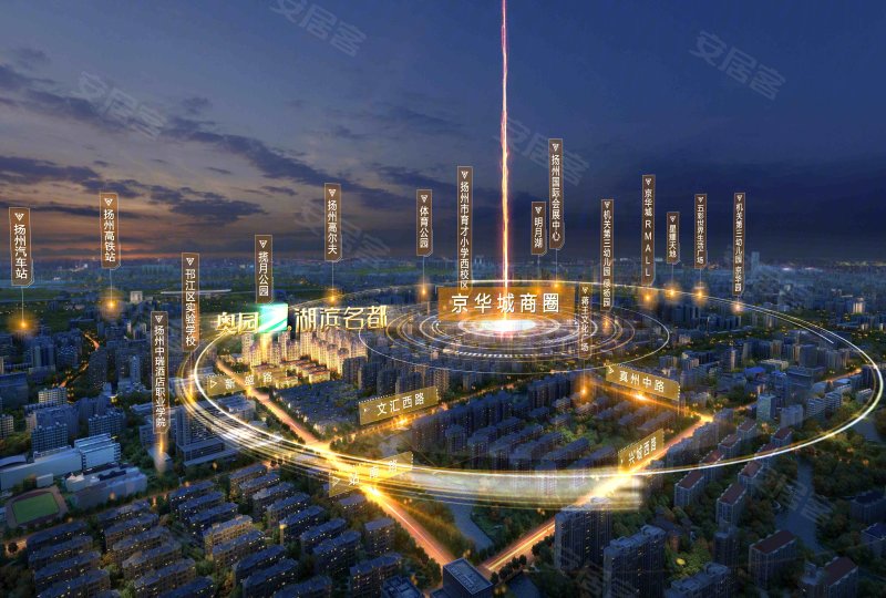西区核心京华城旁—站南路与同泰路交汇处-扬州奥园湖滨名都二手房