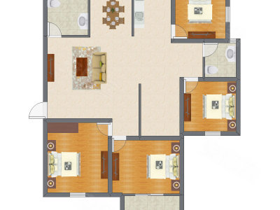 4室2厅 109.61平米