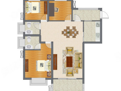 3室2厅 110.40平米