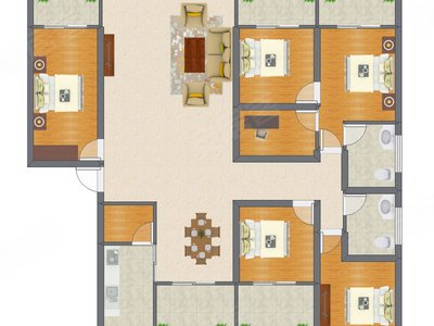 5室2厅 169.00平米