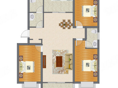 3室2厅 120.70平米