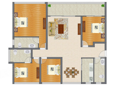 4室2厅 155.17平米