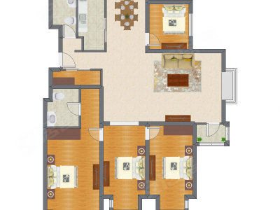 4室2厅 172.51平米