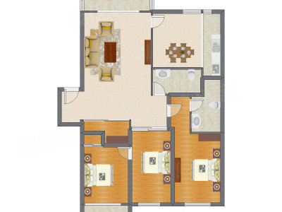 3室2厅 152.21平米