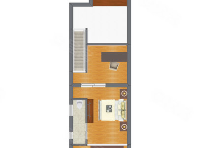 1室2厅 43.79平米