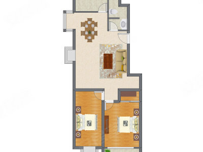 2室2厅 99.60平米