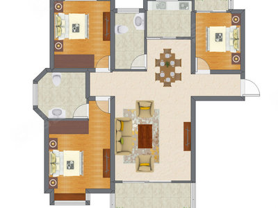 3室2厅 120.34平米