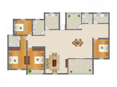 4室2厅 170.99平米