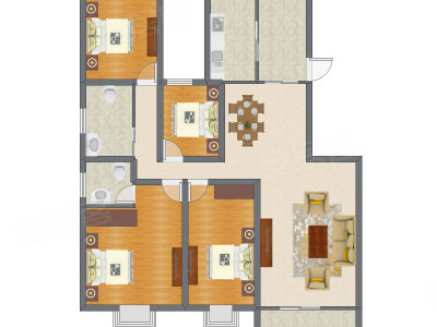 4室2厅 111.41平米