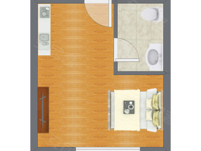 1室0厅 31.70平米