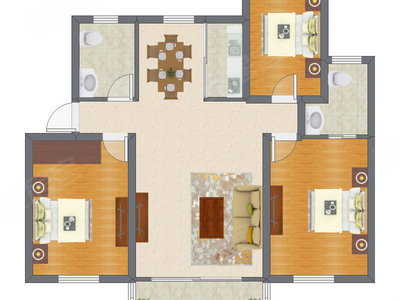 3室2厅 99.50平米