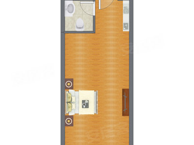 1室0厅 54.50平米