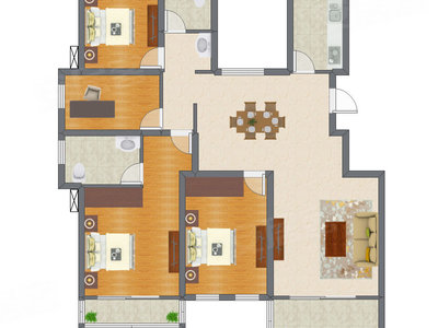 4室2厅 143.20平米