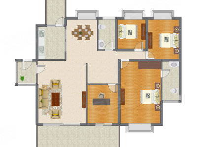 4室2厅 171.31平米