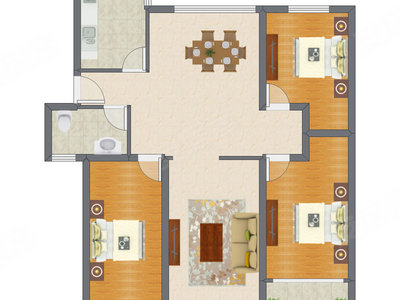 3室2厅 130.03平米