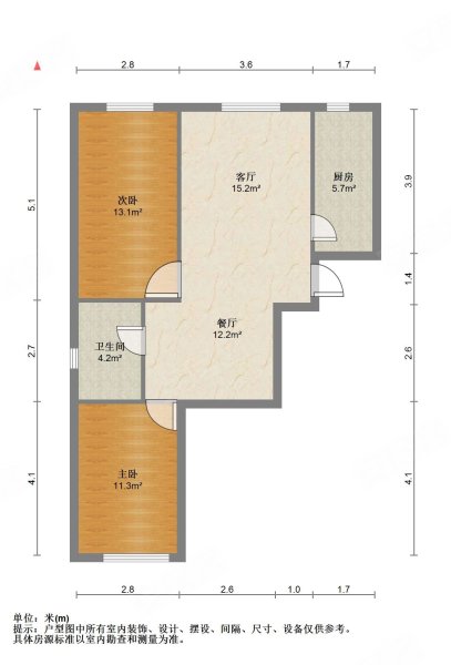 金隅瑞和园2室2厅1卫82.28㎡南北420万