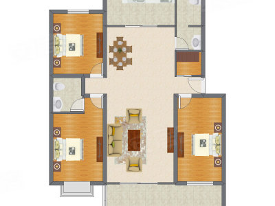 3室2厅 164.76平米