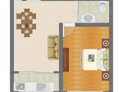 1室2厅 41.98平米