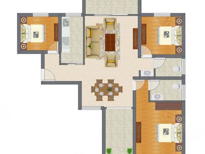 3室2厅 117.64平米