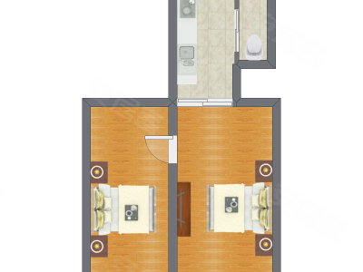 2室0厅 48.76平米