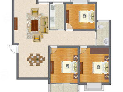 3室2厅 93.45平米