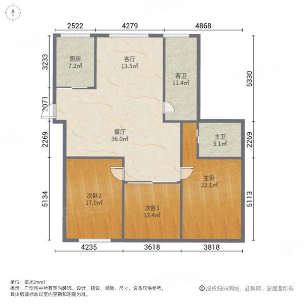 厦门千禧园户型图片