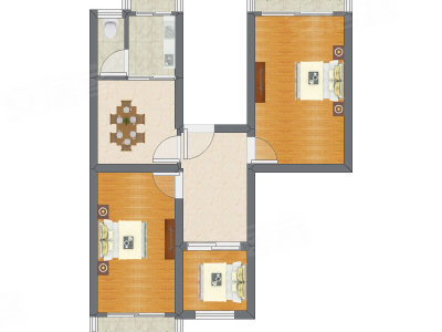 3室2厅 93.59平米