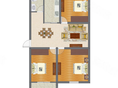 3室2厅 95.22平米
