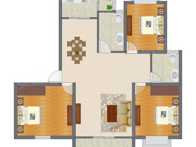 3室2厅 146.17平米