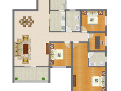 4室2厅 123.51平米
