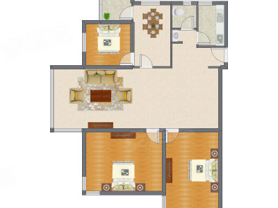 3室2厅 155.18平米