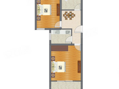 2室1厅 78.68平米