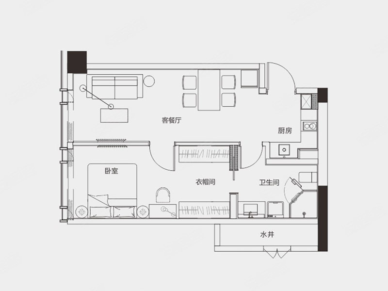 高当单身公寓  北龙湖里  精装修 4号线地铁口 准现房