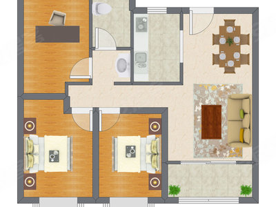3室2厅 99.78平米