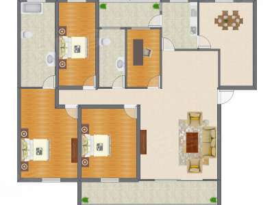 4室2厅 176.00平米