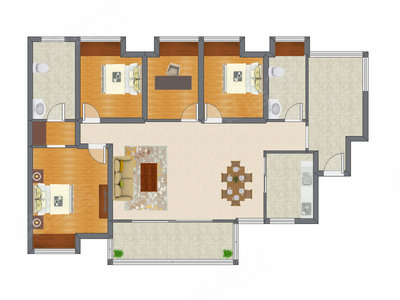 4室2厅 140.18平米
