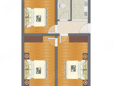 3室1厅 72.20平米