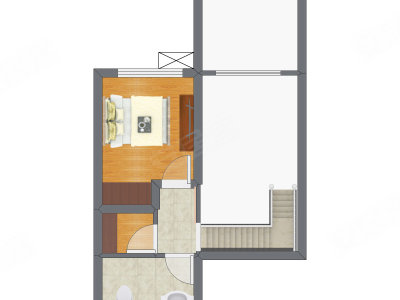 1室1厅 65.98平米户型图