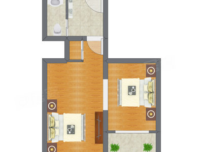 2室0厅 49.89平米