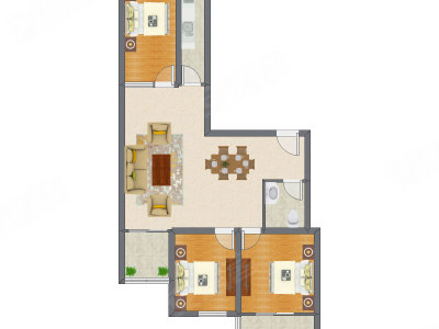 3室1厅 98.25平米