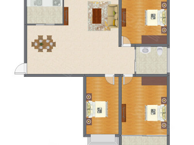 3室2厅 160.00平米