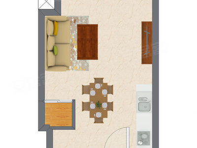 2室2厅 35.90平米