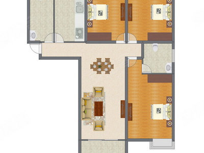 3室2厅 132.41平米