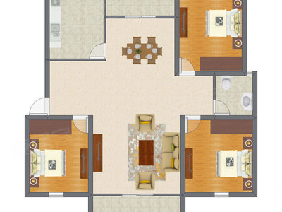 3室1厅 111.97平米
