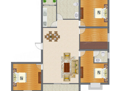 3室2厅 118.48平米