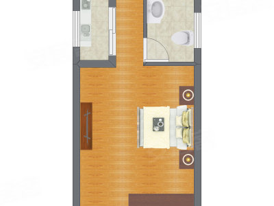1室1厅 26.77平米