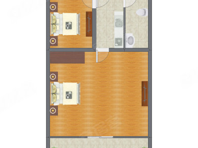 2室0厅 65.00平米户型图