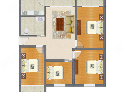4室1厅 98.01平米